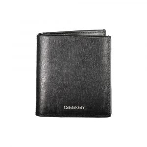 Calvin Klein Schwarzes Leder Herren Portemonnaie