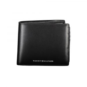 Tommy Hilfiger Schwarzes Leder Portemonnaie