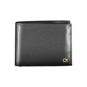 Calvin Klein Schwarzes Leder Portemonnaie