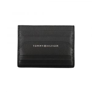 Tommy Hilfiger Schwarzes Leder Portemonnaie