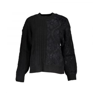 Desigual Schwarzer Baumwollpullover