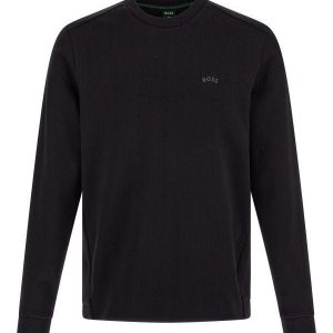 Hugo Boss Elegantes Rundhals-Sweatshirt aus schwarzer Baumwolle