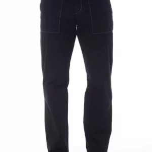 Alpha Studio Blaue Baumwolle Herrenhose