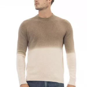 Alpha Studio Beige Alpaka MĂ€nner Pullover