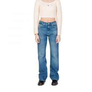 Calvin Klein Jeans Blaue Mom-Jeans aus Baumwolle