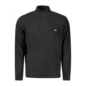 Norway 1963 Schwarzer Polyamid-Pullover für Männer