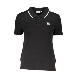 Fila Schwarzes Baumwoll-Poloshirt
