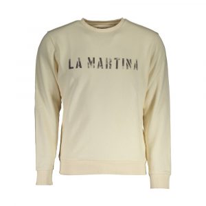 La Martina Weißer Baumwollpullover