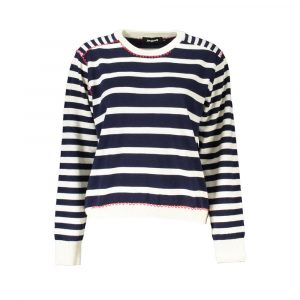 Desigual Blauer Baumwollpullover
