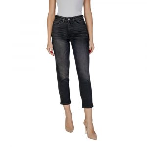 ICHI Schwarze Cotton Mom Jean