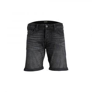 Jack Jones Schwarze Baumwoll-Bermudas