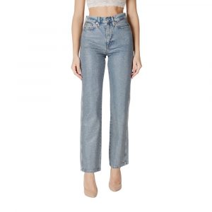 Only Blaue Mom-Jeans aus Baumwolle