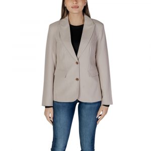 Only Beige Blazer aus recyceltem Polyester