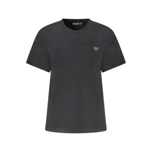 Napapijri Schwarzes T-Shirt aus Baumwolle