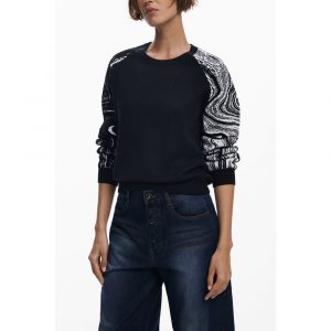 Desigual Schwarzer Polyester Damen Pullover