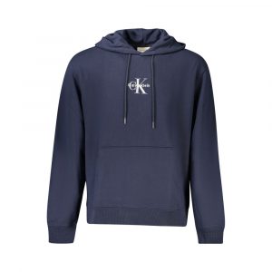 Calvin Klein Blauer Baumwollpullover fĂŒr MĂ€nner