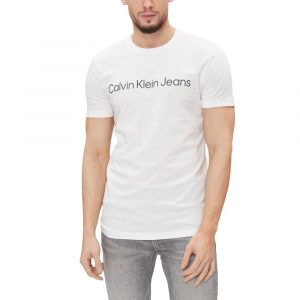 Calvin Klein Jeans WeiĂes Baumwoll-T-Shirt