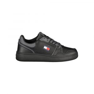 Tommy Hilfiger Schwarzer Damen-Sneaker aus Leder