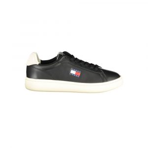 Tommy Hilfiger Schwarzer Ledersneaker für Damen