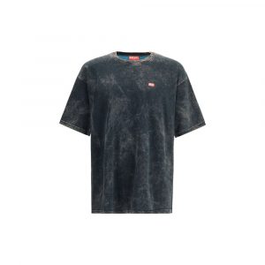Diesel Schwarzes Baumwoll-T-Shirt