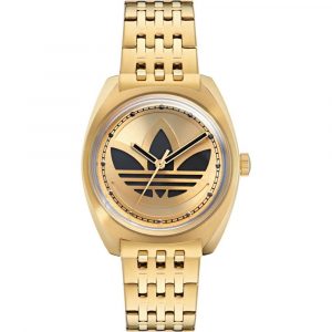 Adidas Goldene Armbanduhr aus Edelstahl