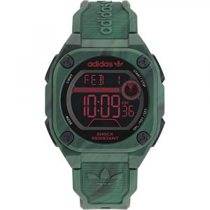 Adidas GrĂŒne Synthetik Digitaluhr