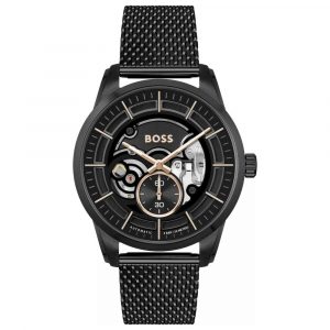 Hugo Boss Schwarze Edelstahl-Dress-Uhr