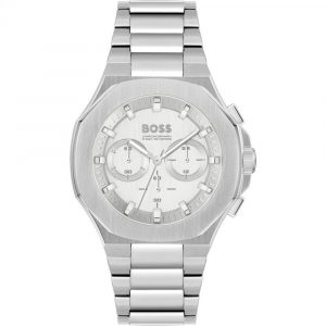 Hugo Boss Elegante Edelstahl-Armbanduhr in Grau
