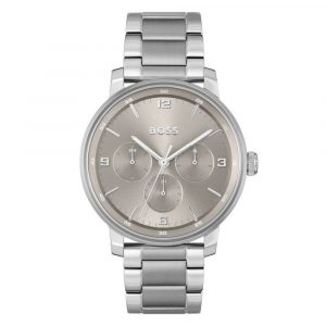Hugo Boss Elegante Edelstahl-Armbanduhr in Grau