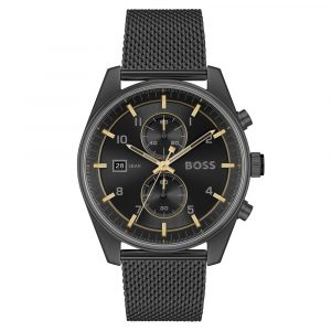 Hugo Boss Schwarze Edelstahl-Dress-Watch