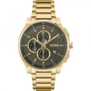 Hugo Boss Goldene Edelstahl-Dress-Watch