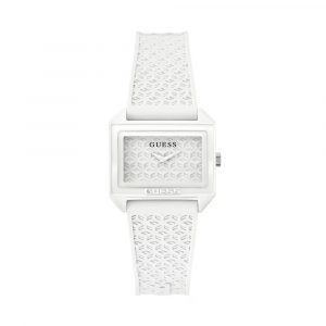 Guess Weißes Kunststoff-Armbanduhr