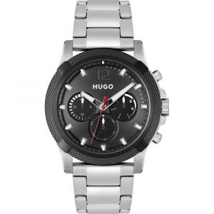 Hugo Boss Elegante Edelstahl-Armbanduhr in Grau