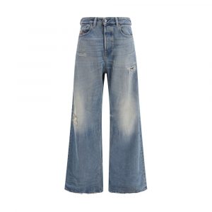 Diesel Blaue Baumwolljeans mit lockerer Passform