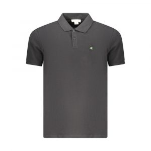 Calvin Klein Baumwoll-Poloshirt in Schwarz