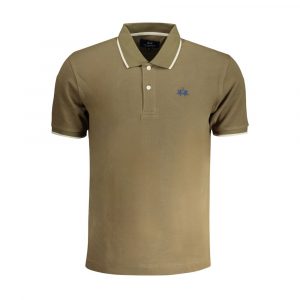 La Martina Grünes Baumwoll-Poloshirt