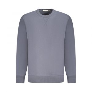Calvin Klein Blauer Baumwollpullover fĂŒr MĂ€nner