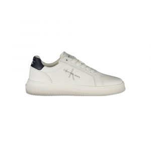 Calvin Klein WeiĂes Leder Herren Sneaker