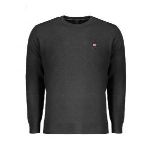 Norway 1963 Schwarzer Pullover aus Wolle für Männer