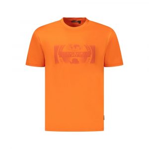 Napapijri Orange Baumwolle Männer T-Shirt