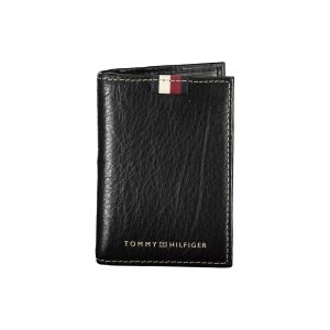 Tommy Hilfiger Schwarzer Leder Herren Kartenhalter