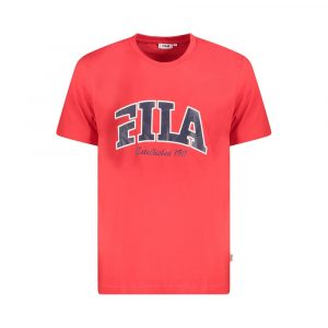 Fila Rotes Baumwolle Männer T-Shirt
