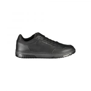 Tommy Hilfiger Schwarzes Leder Herren Sneaker