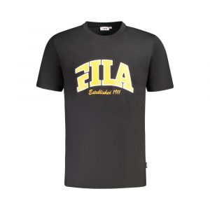 Fila Schwarzes Baumwolle Männer T-Shirt