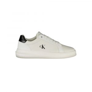Calvin Klein WeiĂes Leder Herren Sneaker