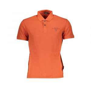 Napapijri Orangefarbenes Baumwoll-Poloshirt