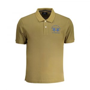 La Martina Grünes Baumwoll-Poloshirt