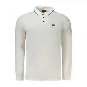 Norway 1963 Weißes Baumwoll-Poloshirt für Männer
