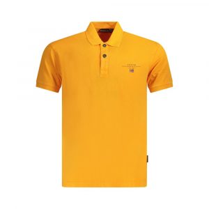 Napapijri Orangefarbenes Baumwoll-Poloshirt für Männer