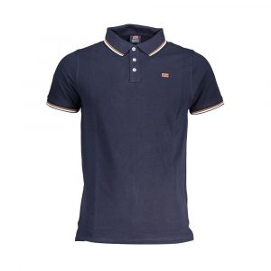 Norway 1963 Blaues Baumwoll-Poloshirt für Männer